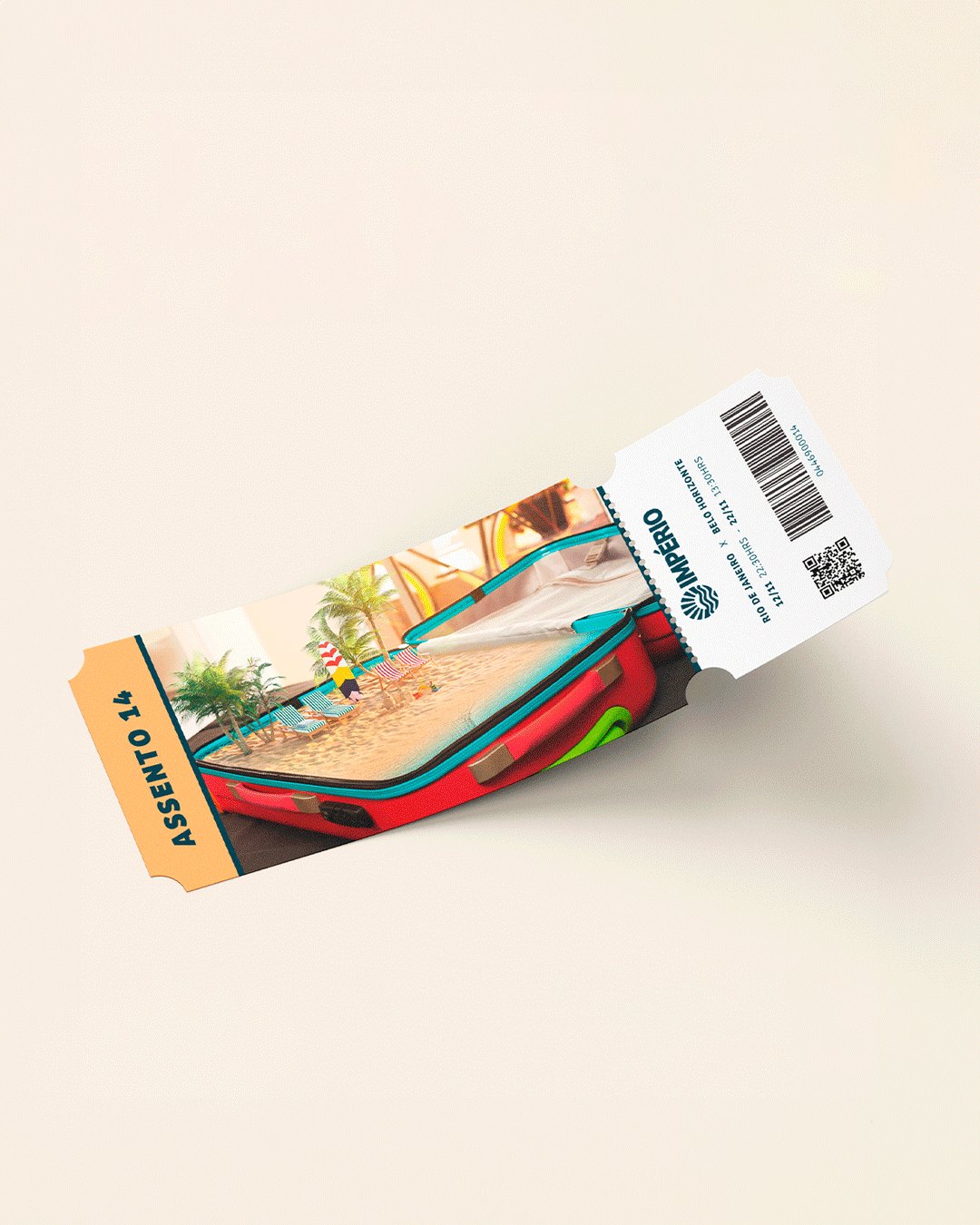 Ingresso de viagem com assento marcado
